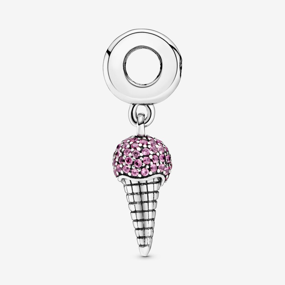 Pandora Ice Cream Cone Pendant Charm with Pavé 798801C01