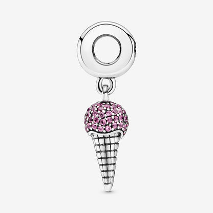 Pandora Ice Cream Cone Pendant Charm with Pavé 798801C01