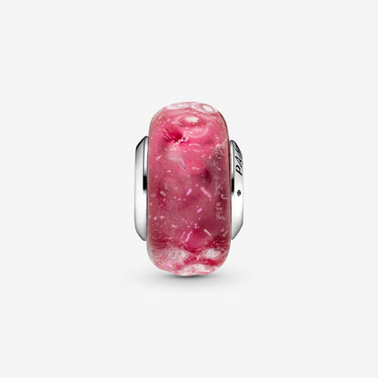 Charm Pandora Vetro di Murano Rosa con Onde 798872C00