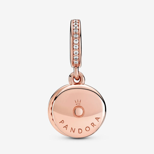 Charm Pendente Pandora con Doppio Disco Azzurro Scintillante 789186C03