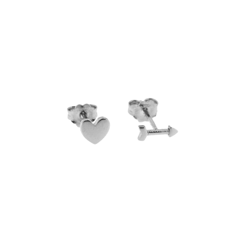 Rue Des Mille Heart/Arrow Stud Earrings OR-LOB C3