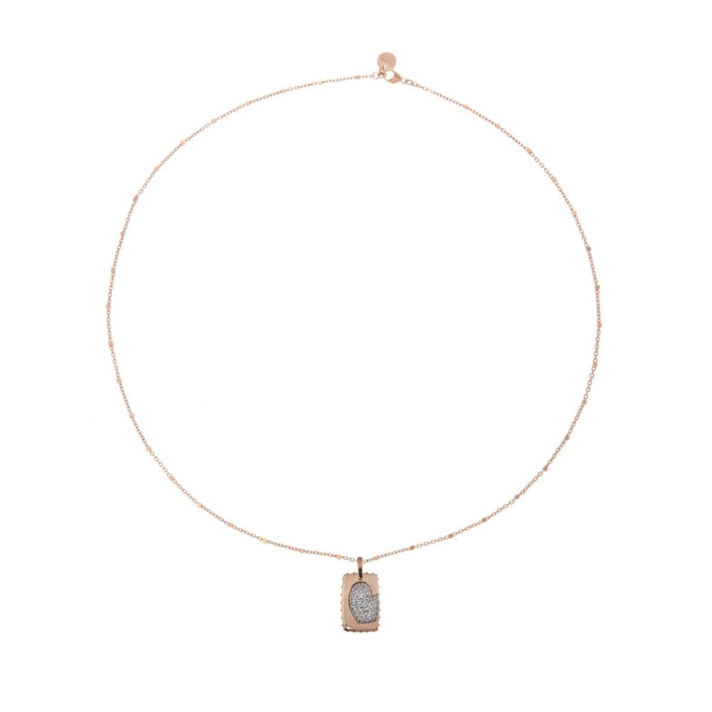 Girocollo Rue Des Mille Medaglia Cuore - Catena e Punto GRZ-009RTCUO