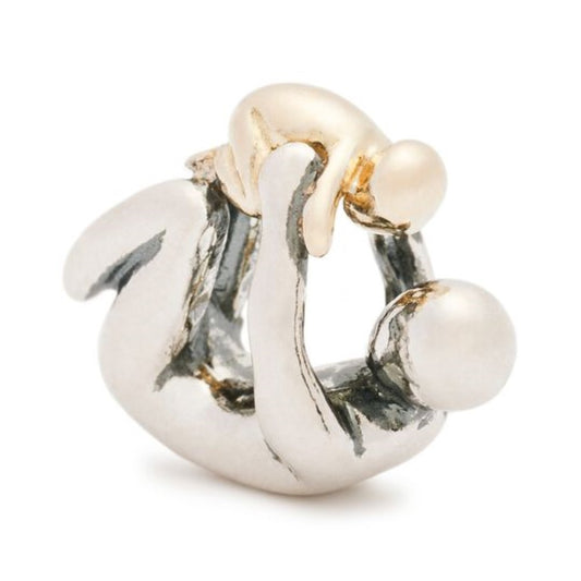 Trollbeads Paternity Bead Silver and Gold TAGBE-00084