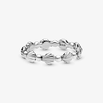 Anello Pandora a Fascia Conchiglie con Sfere 198943C00