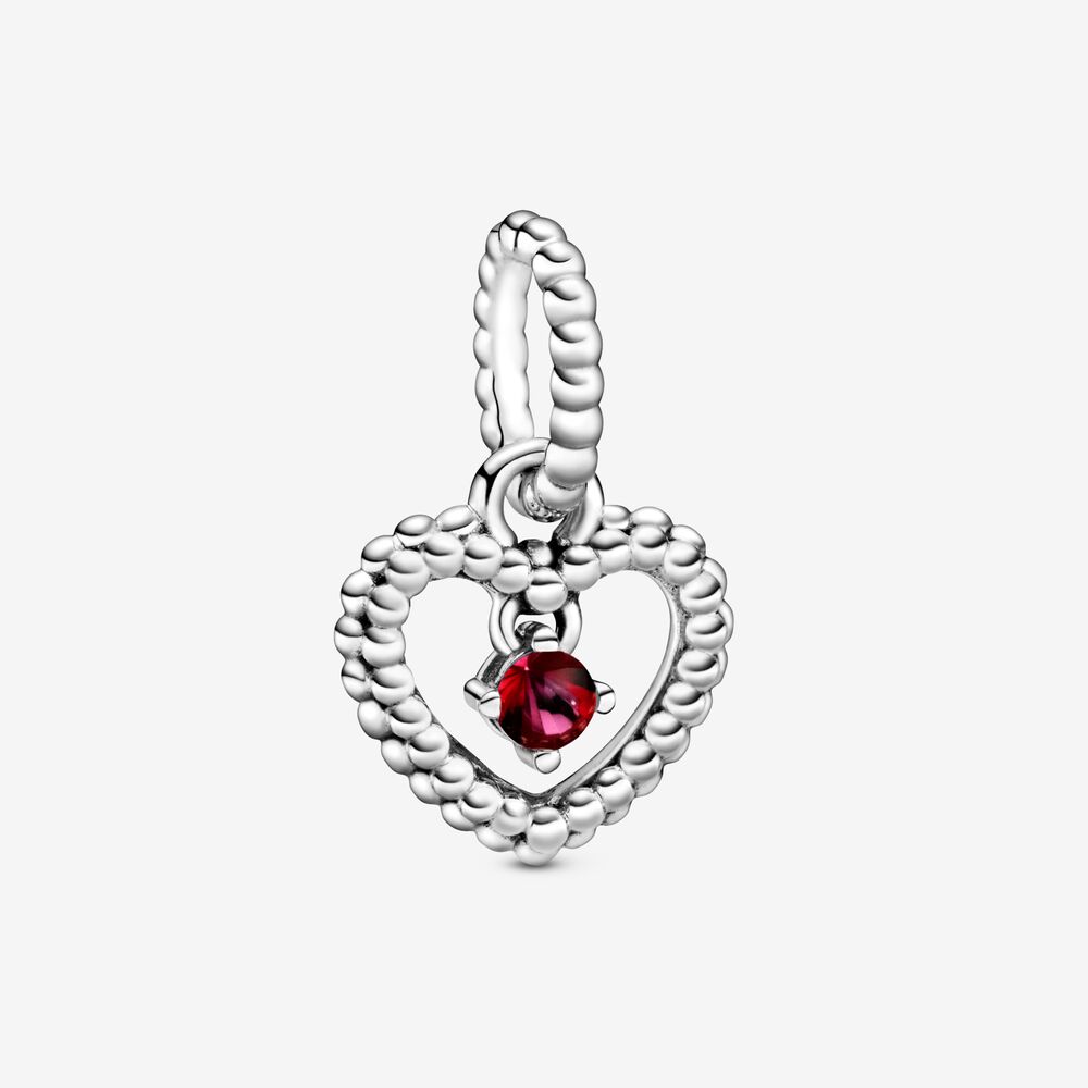 Charm Pendente Pandora A Cuore Rosso Fuoco Decorato Con Sfere 798854C02