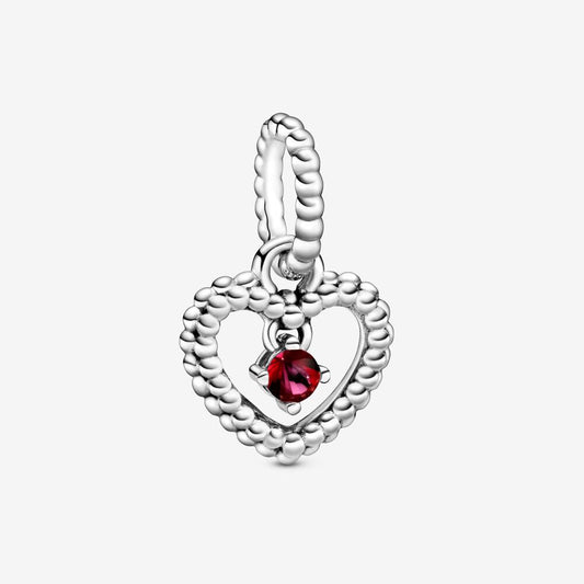 Charm Pendente Pandora A Cuore Rosso Fuoco Decorato Con Sfere 798854C02