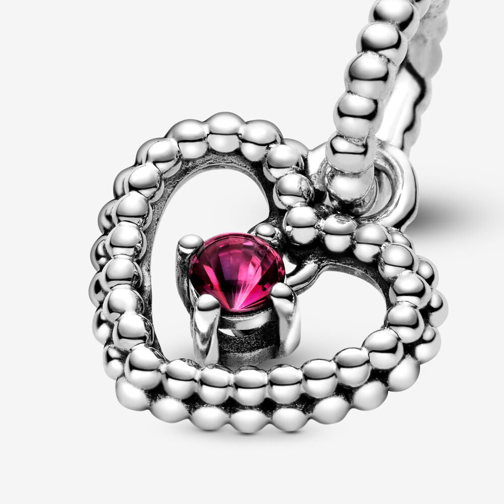 Charm Pendente Pandora A Cuore Rosso Fuoco Decorato Con Sfere 798854C02