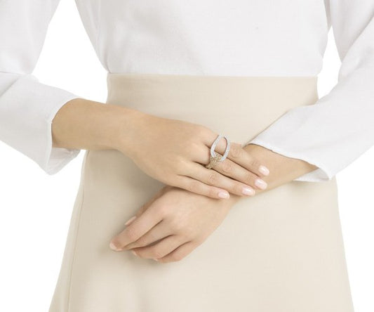 Anello Swarovski Doppio Lifelong