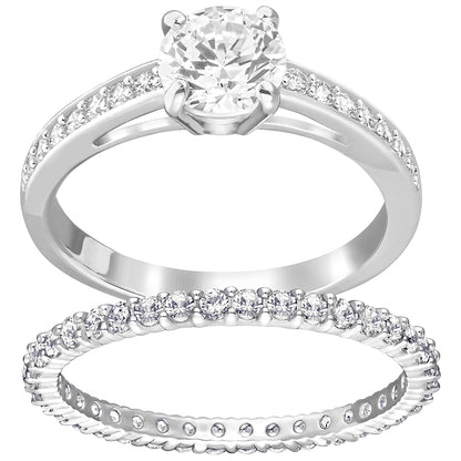 Swarovski I Do Ring Set