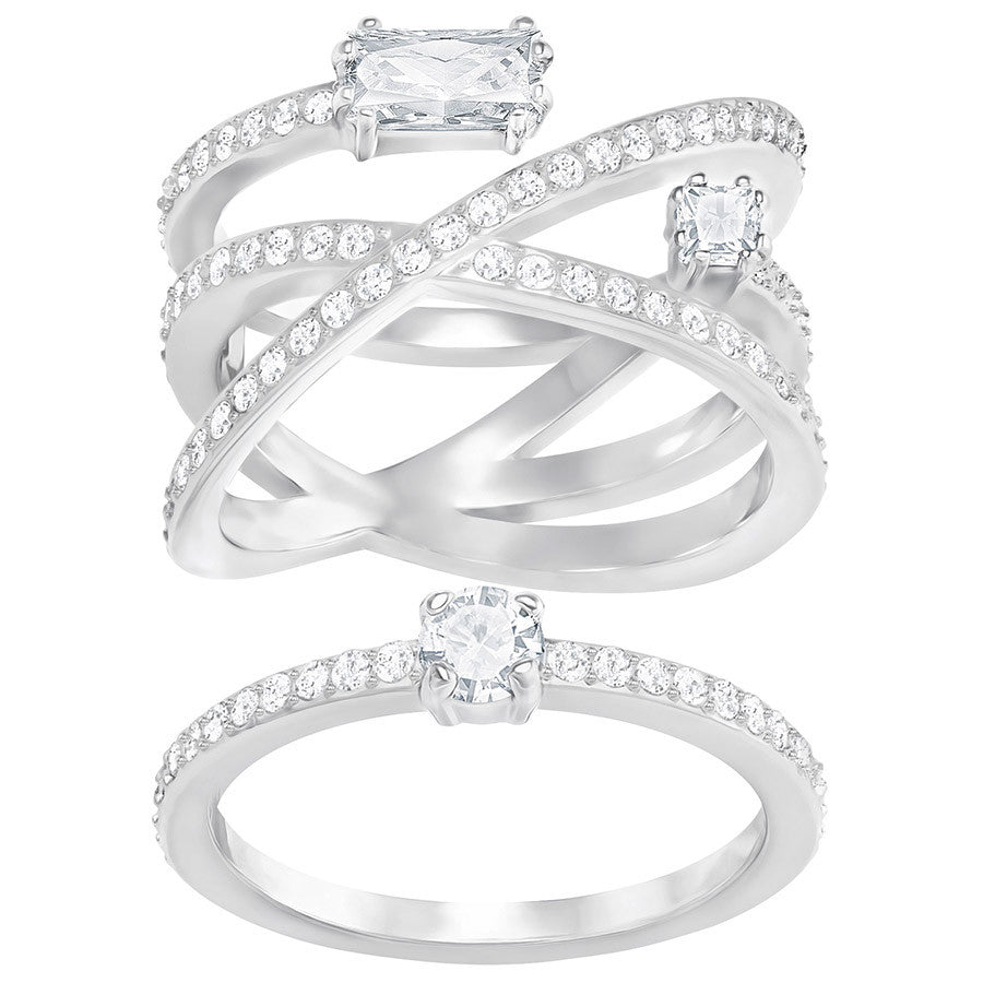 Swarovski Gray Ring Set