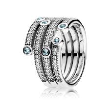 Anello Pandora Oceanico Luccicante 191002CZF