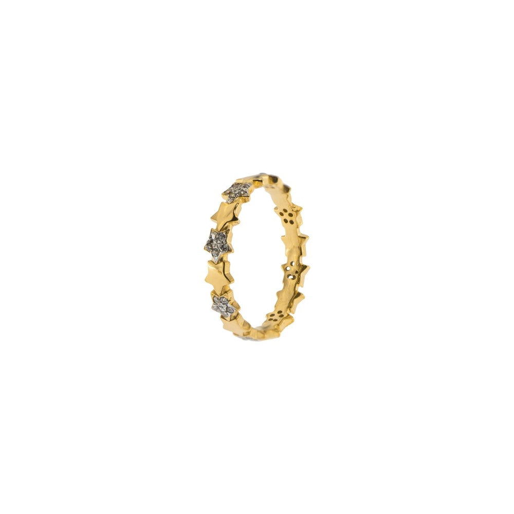 Rue Des Mille 1 Strand Alternating Stars Ring ANZ-006 STE