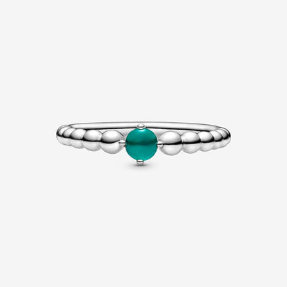 Pandora Forest Green Ring Decorated with Spheres 198598C05