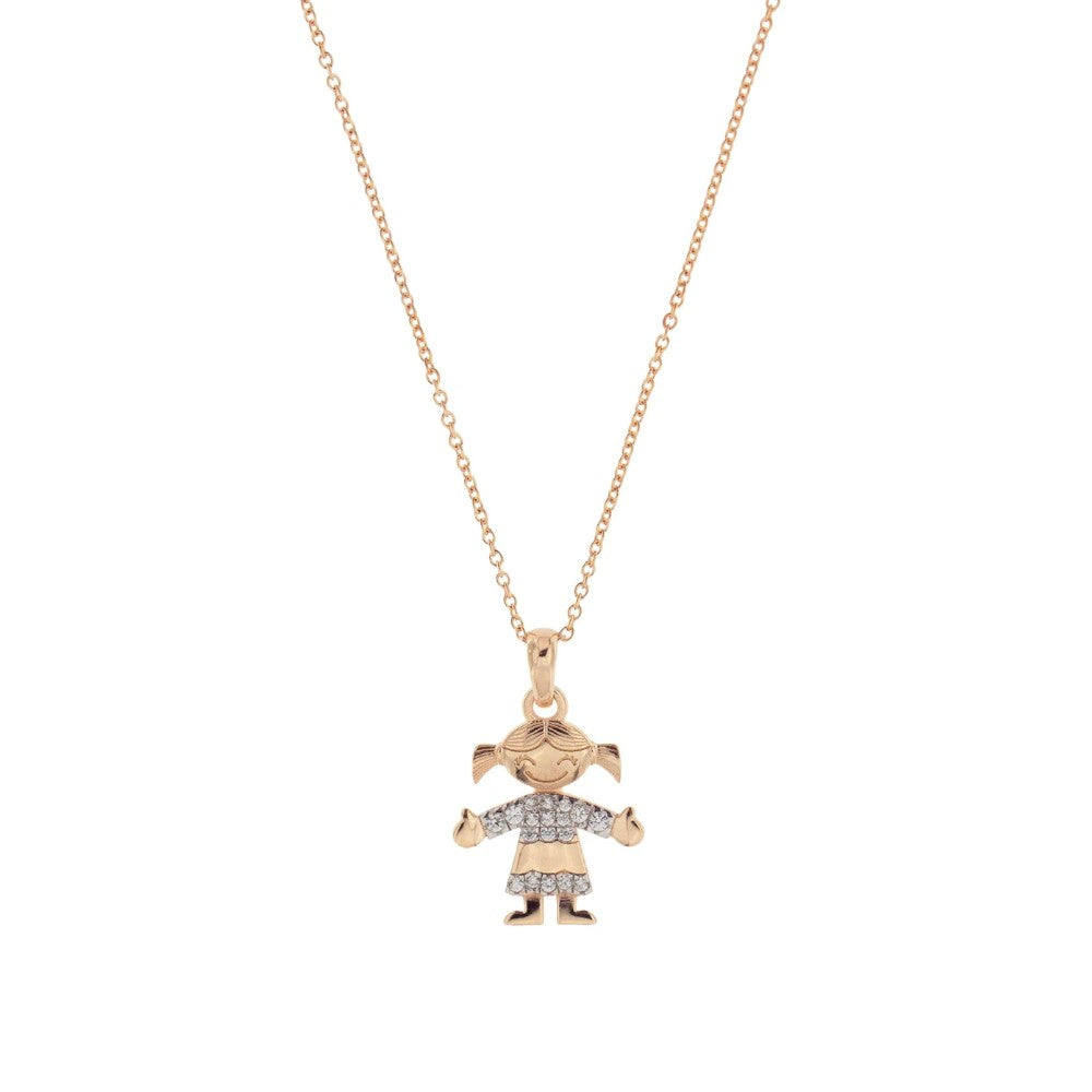 Girocollo Rue Des Mille Con Soggetto Zirconi Bimba GRZ-007-BIMBA