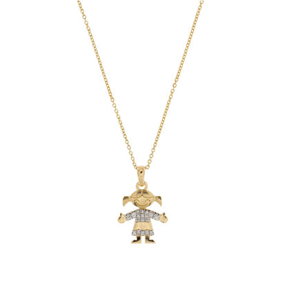 Girocollo Rue Des Mille Con Soggetto Zirconi Bimba GRZ-007-BIMBA