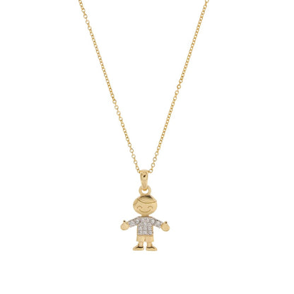 Rue Des Mille Choker with Zirconia Subject for Children GRZ-007-BIMBO-AU