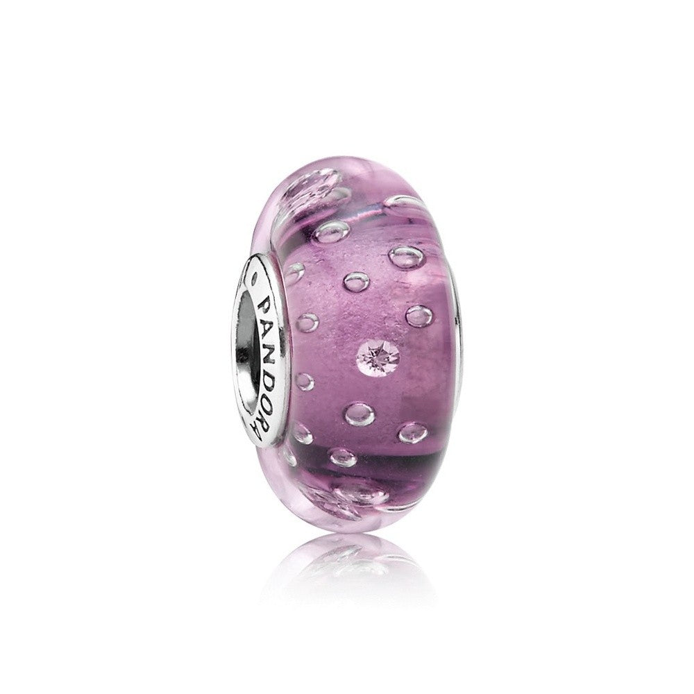 Pandora Purple Sparkling Bubbles Charm 791616CZ