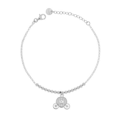 Bracciale Rue Des Mille a Pallini Elastico con Ciondolo Carrozza BR-ELAP-XS-STE