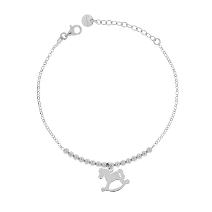 Bracciale Rue Des Mille a Pallini Elastico con Ciondolo Carrozza BR-ELAP-XS-STE