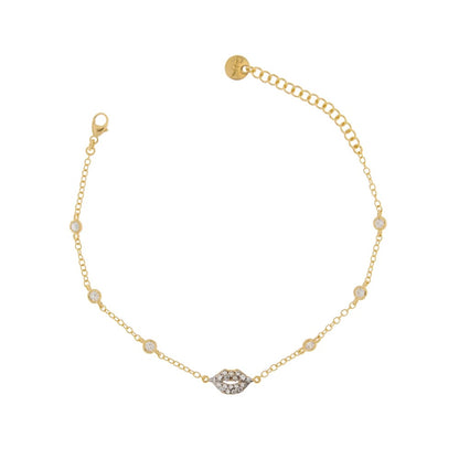 Rue Des Mille Bracelet Mouth Settings Zircons BRZ-007BOC
