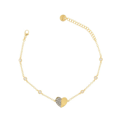 Rue Des Mille Bracelet with Heart-Shaped Zirconia BRZ-007-CUO