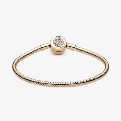 Bracciale Scintillante Pandora Moments con Maglia Snake e O Coronata 569046C01