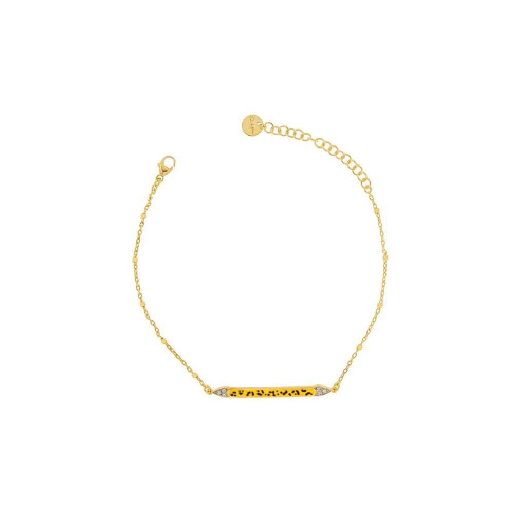 Rue Des Mille Jungle Tribe Bracelet Central Bar Spotted Enamel BRJ-01 G |