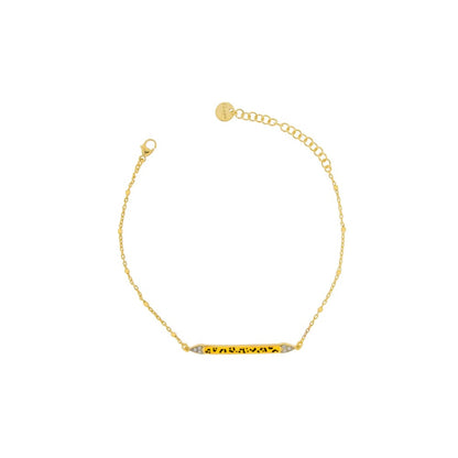 Rue Des Mille Jungle Tribe Bracelet Central Bar Spotted Enamel BRJ-01 G |