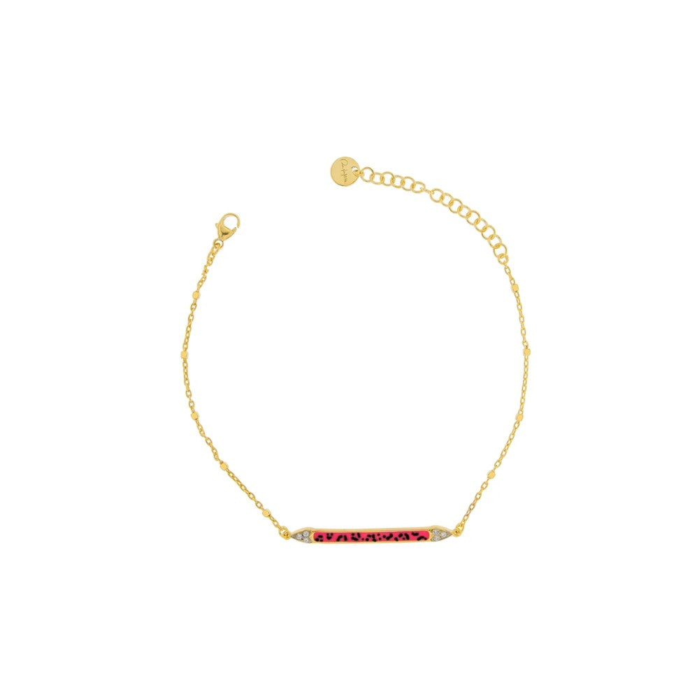 Rue Des Mille Jungle Tribe Bracelet Central Bar Spotted Enamel BRJ-01 G |