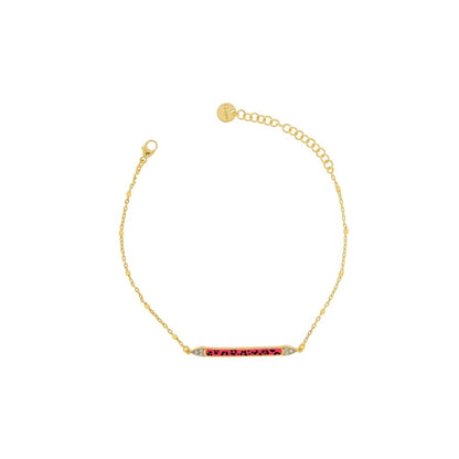 Rue Des Mille Jungle Tribe Bracelet Central Bar Spotted Enamel BRJ-01 G |