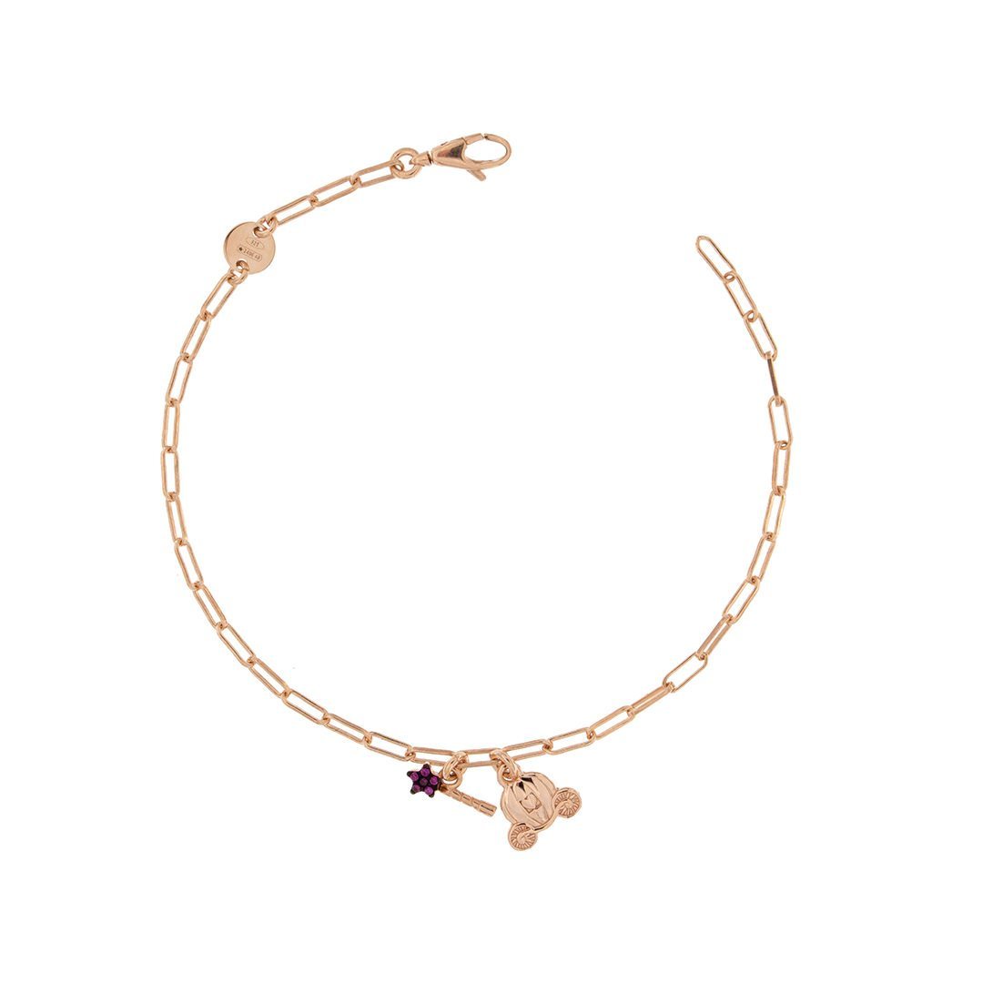 Bracciale Catenella Rue des Mille 2 Soggetti Lastra e Zirconi BRZ-201