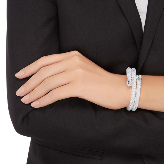 Bracciale Doppio Swarovski Crystaldust Bianco
