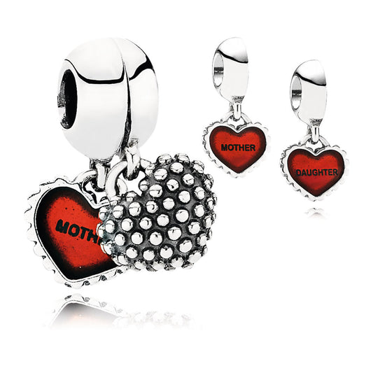 Pandora Mom &amp; Daughter Charm Pendant 790950EN27
