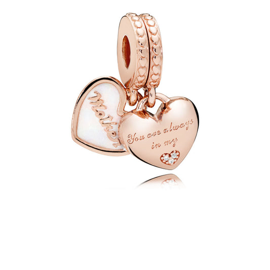 Pandora Charm Pendant Hearts Mom &amp; Daughter 782072EN23