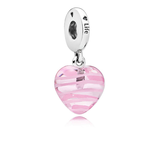 Pandora Pink Ribbon Heart Pendant Charm 797069