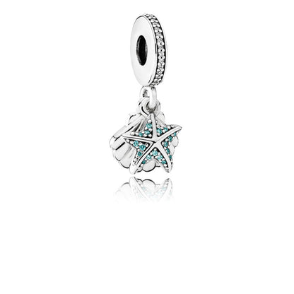 Pandora Tropical Starfish and Shell Pendant 792076CZF