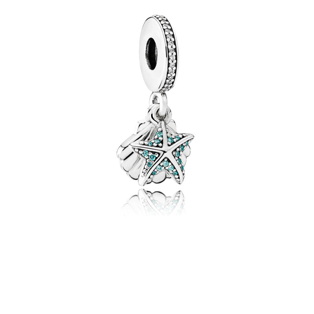 Pandora Tropical Starfish and Shell Pendant 792076CZF