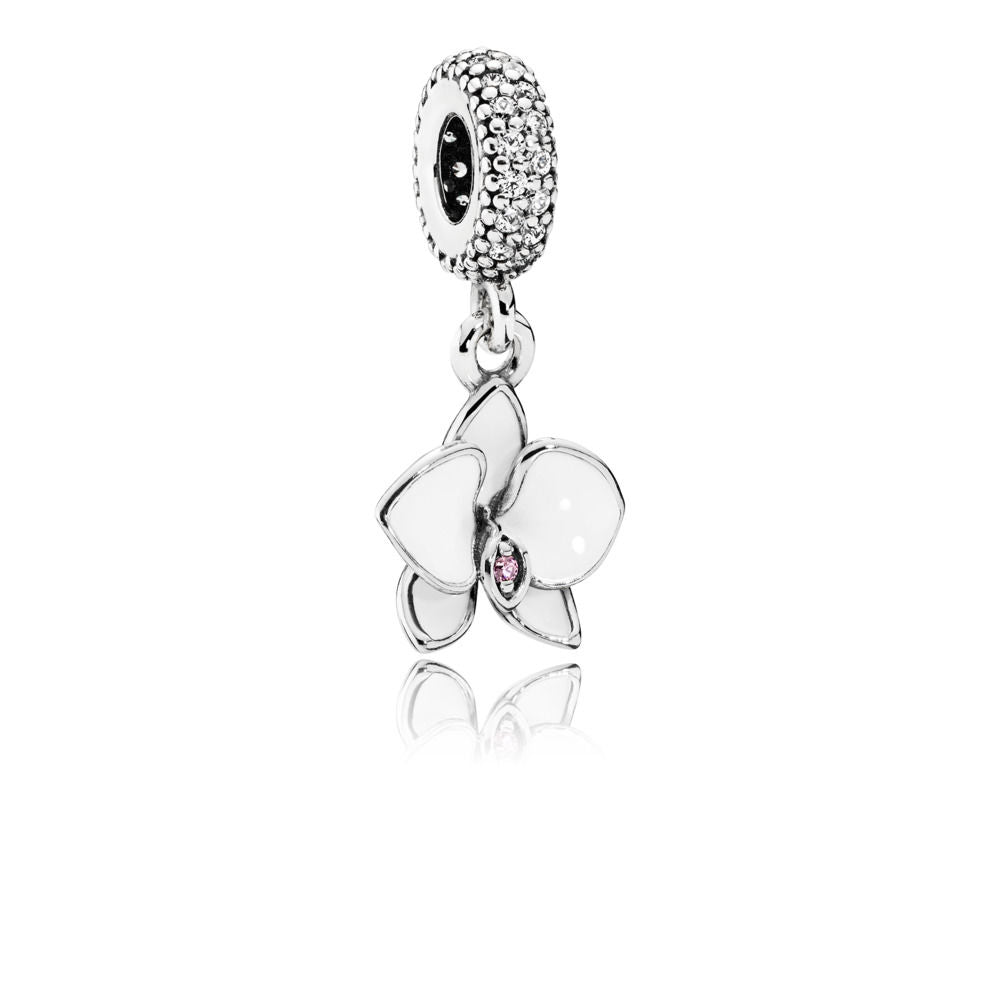Pandora Charm Pendente Orchidea Bianca 791554EN12