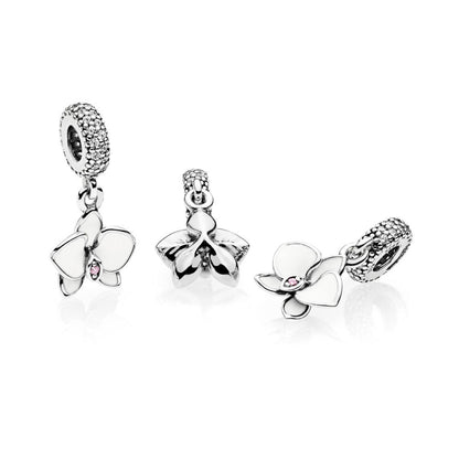 Pandora Charm Pendente Orchidea Bianca 791554EN12