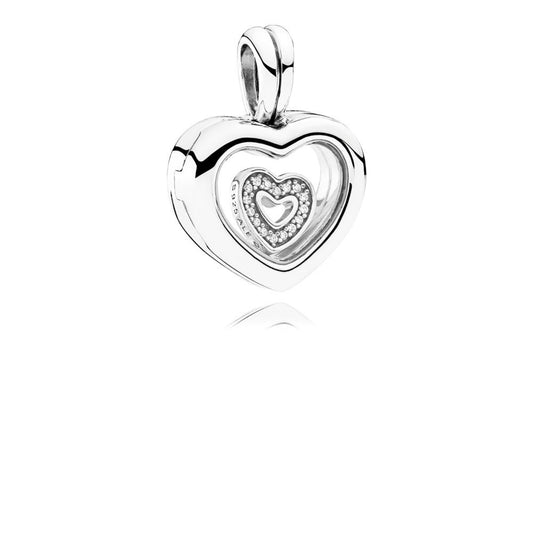 Pandora Charm Floating Heart Locket 792111CZ