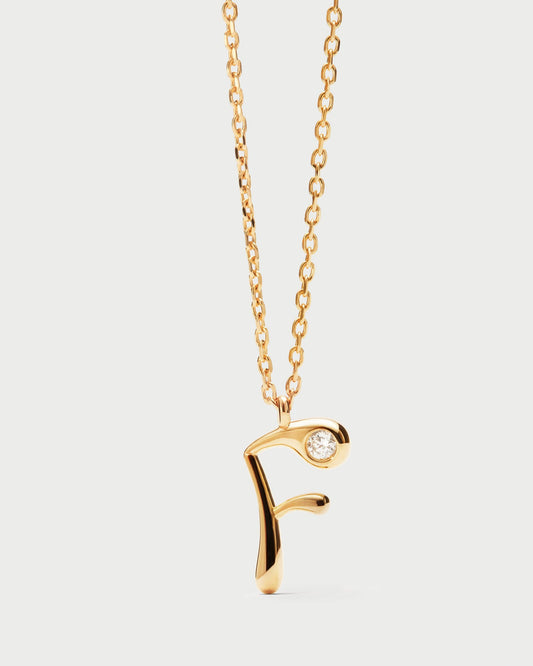 Collana PDPAOLA con pendente iniziale F CO01-B79-U