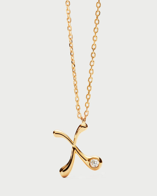 Collana PDPAOLA con pendente iniziale X CO01-B97-U