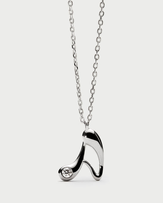 Collana PDPAOLA con ciondolo in argento con l'iniziale A CO02-B74-U