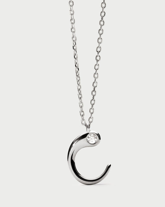 Collana PD PAOLA C initial silver pendant necklace CO02-B76