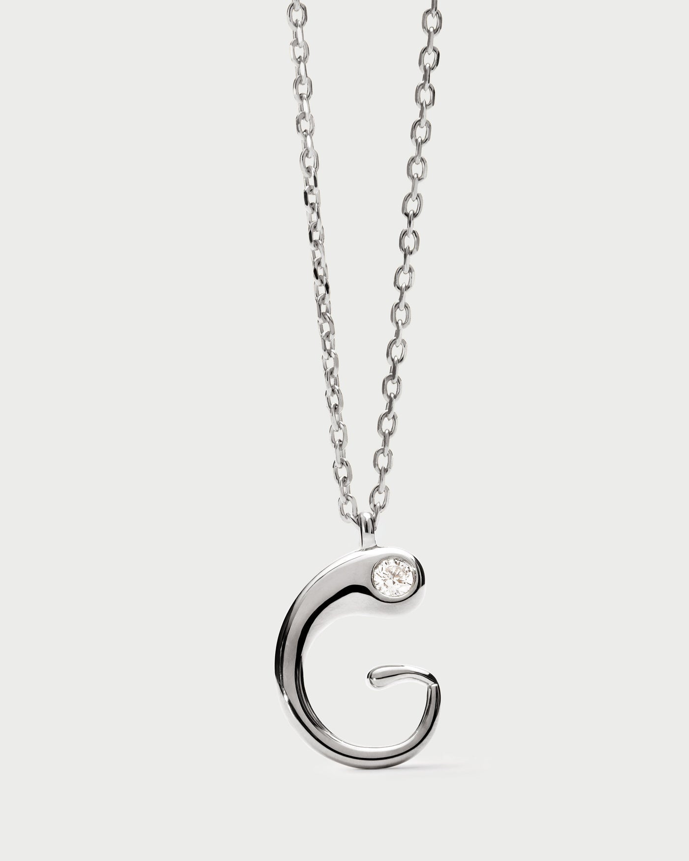 Collana PDPAOLA con ciondolo in argento con l’iniziale G CO02-B80-U