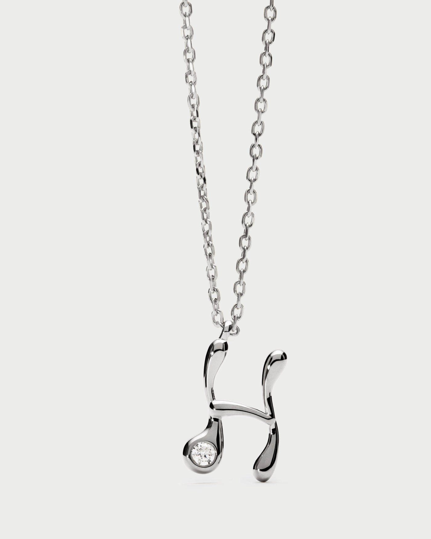 Collana PDPAOLA con ciondolo in argento con l’iniziale H CO02-B81-U