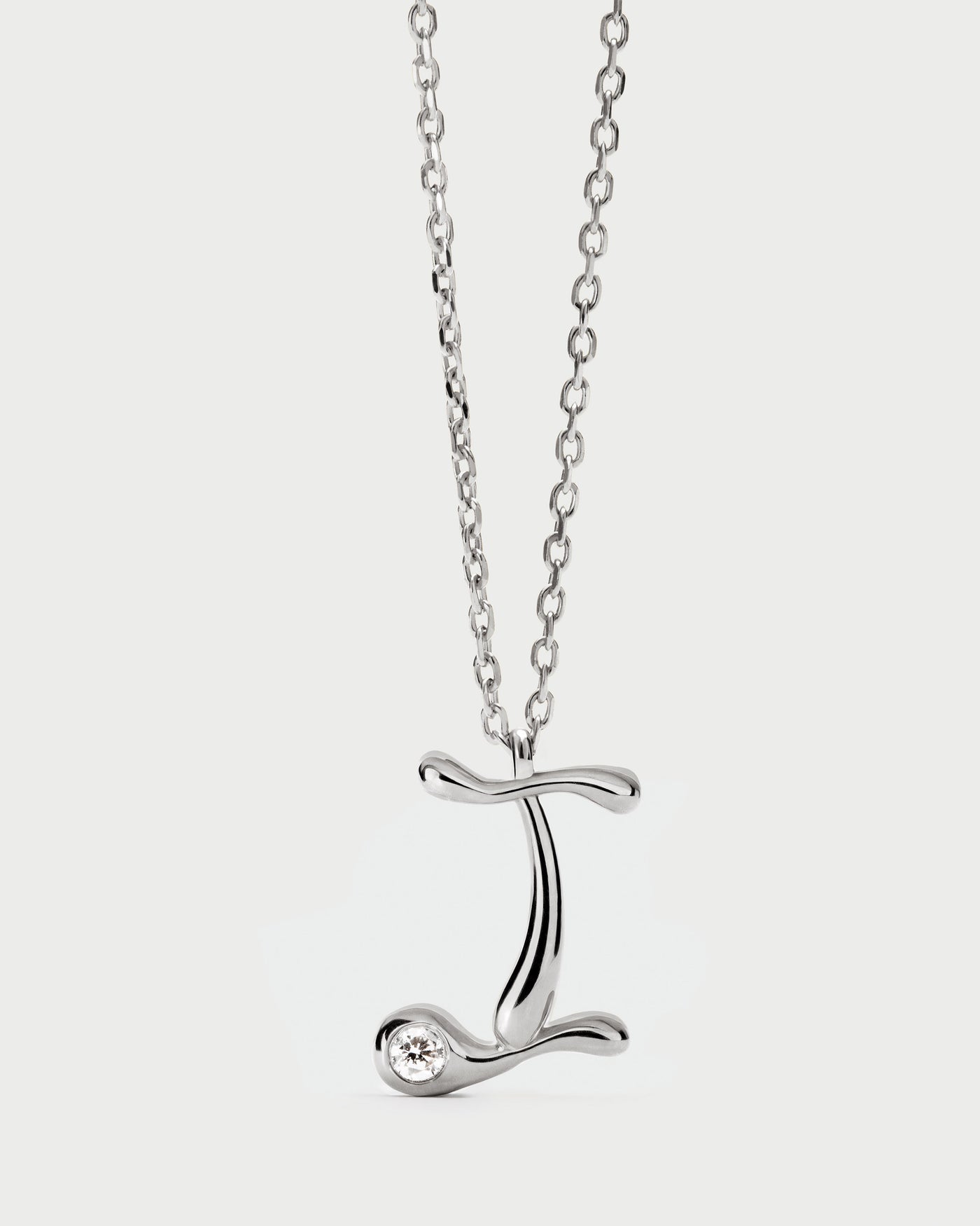 Collana PDPAOLA con ciondolo in argento con l’iniziale I CO02-B82-U
