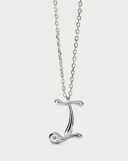 Collana PDPAOLA con ciondolo in argento con l’iniziale I CO02-B82-U