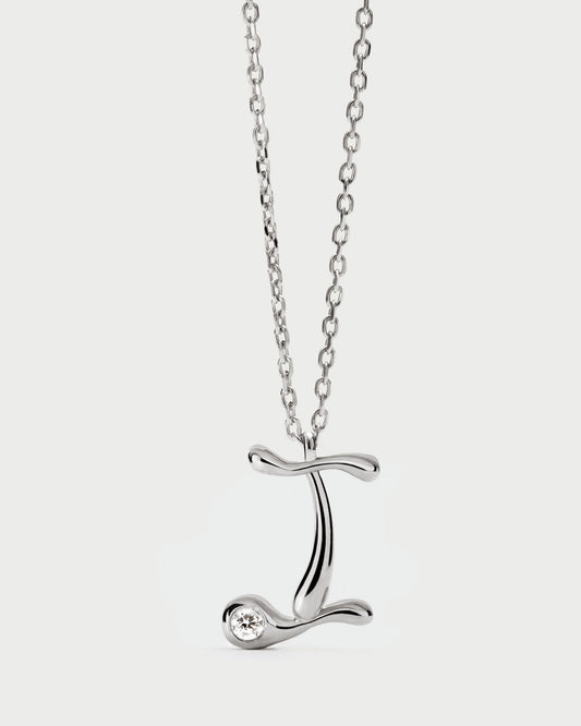 Collana PDPAOLA con ciondolo in argento con l’iniziale I CO02-B82-U