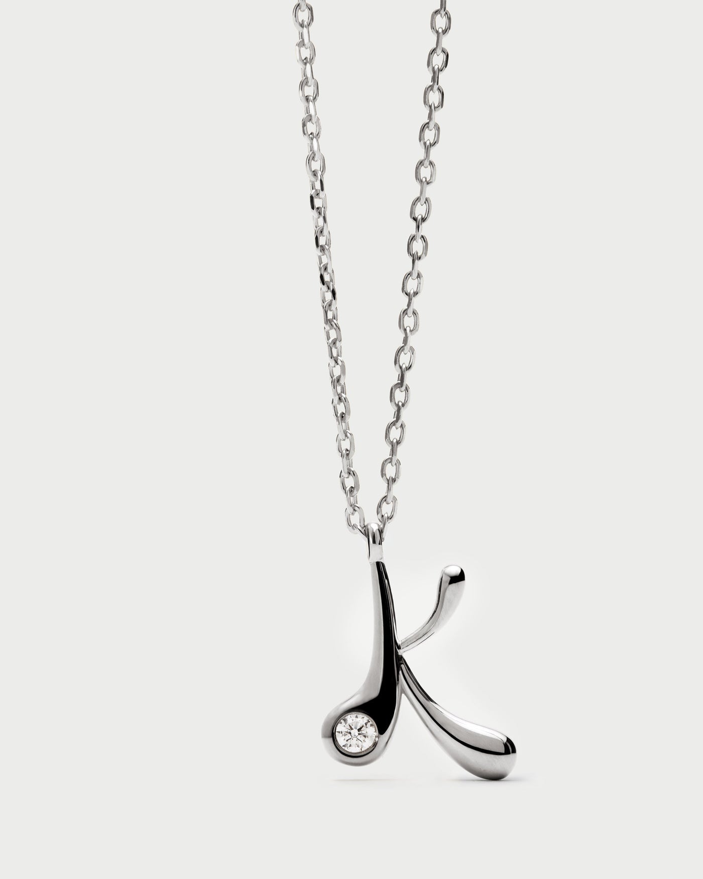 Collana PDPAOLA con ciondolo in argento con l’iniziale K CO02-B84-U